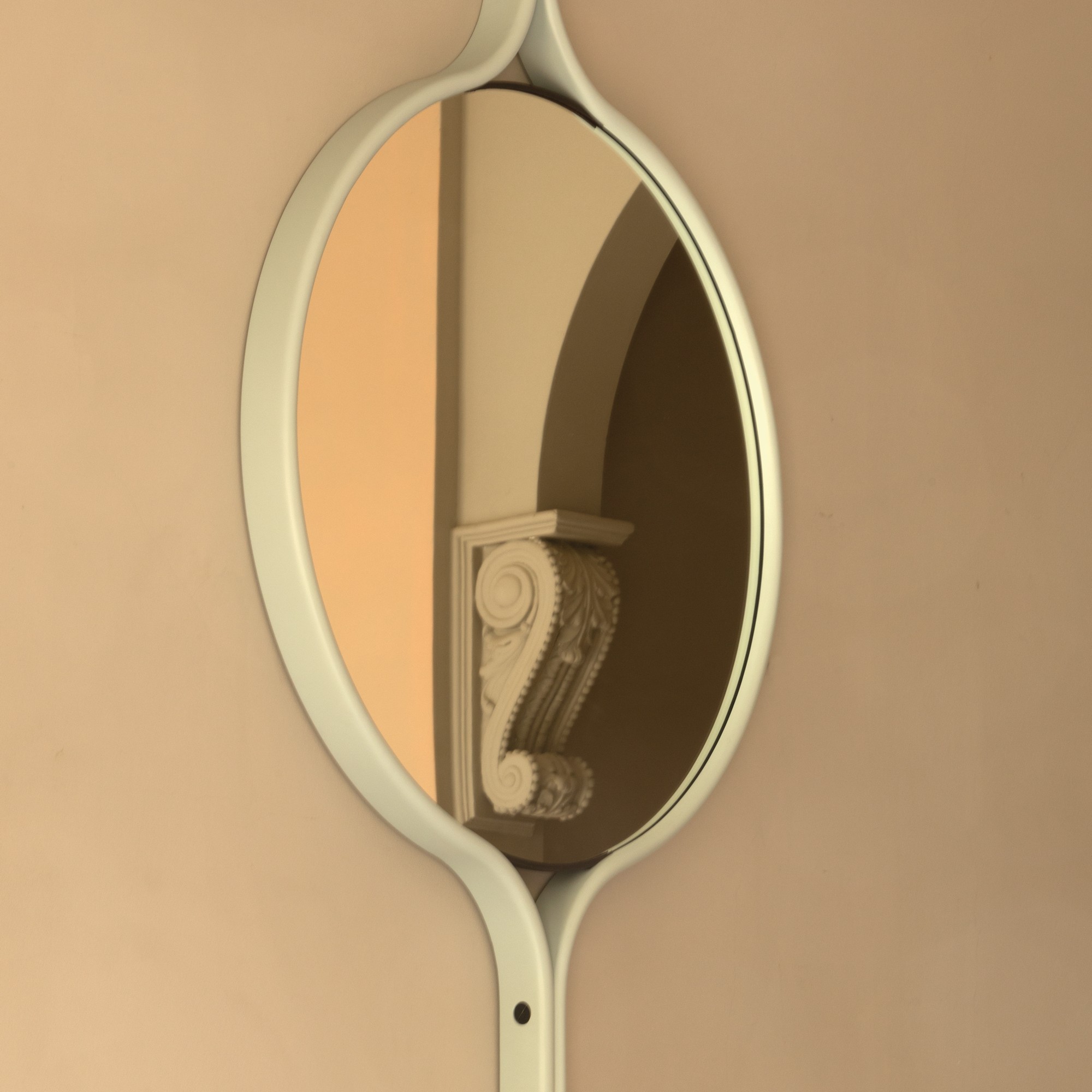 Matthew Round Wall Mirror By William Yeoward In Jade Grey